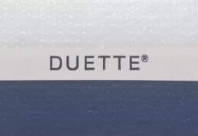 Duette plissé gordijn blauw lichtdoorlatend semi-transparant
